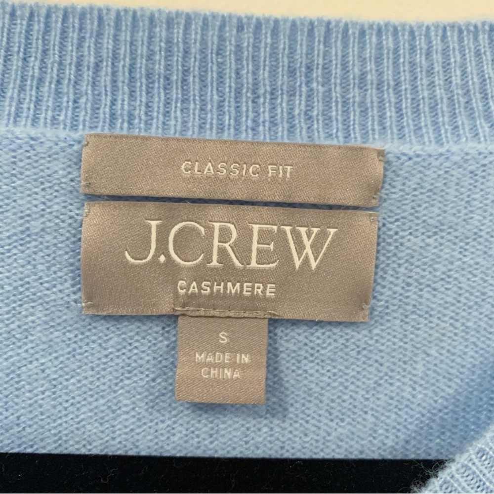 J. Crew Cashmere Classic Fit Sweater in Soft Blue - Picture 7 of 11